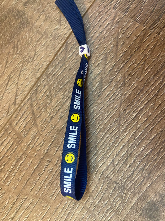 Smile armbandje donker blauw