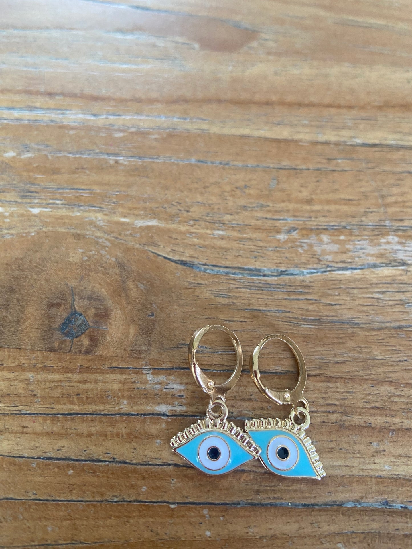 Oorbel eye blauw