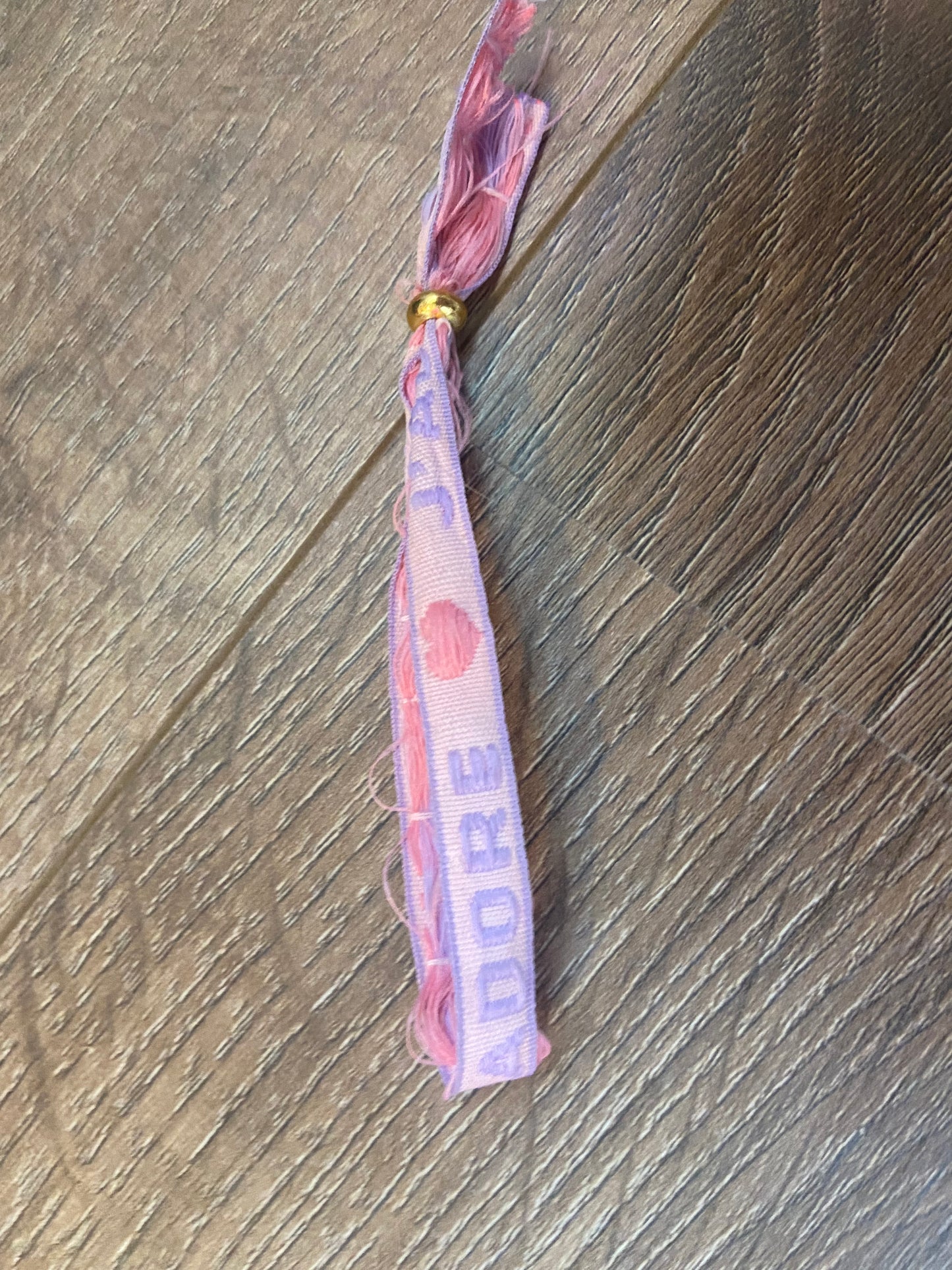 Lint armbandje jadore roze paars