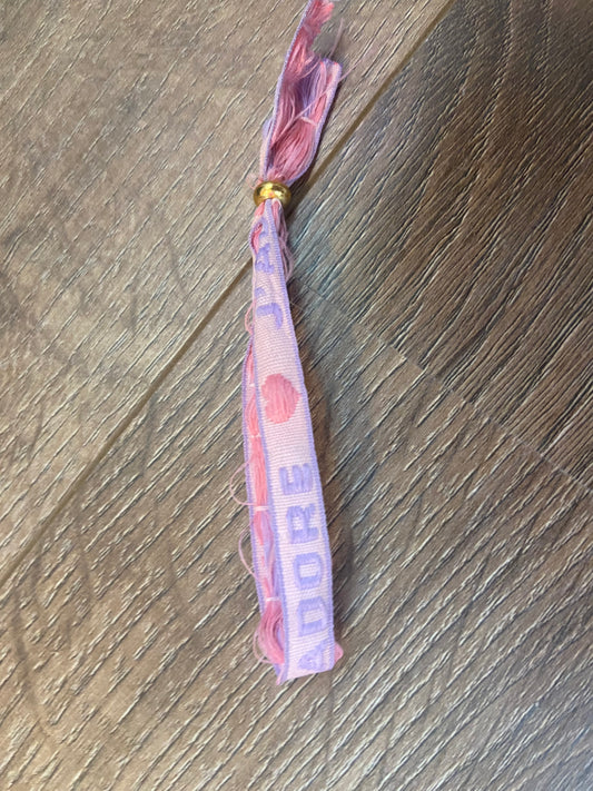 Lint armbandje jadore roze paars