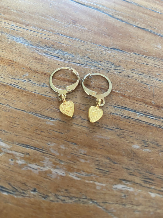 Oorbel hearts goud