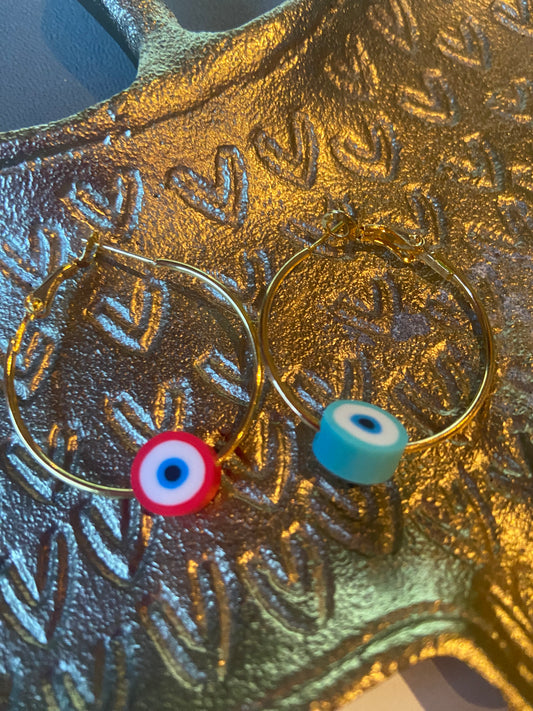 The naturel oorbellen eye