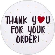 Thank you for Your order stickers